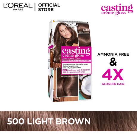 LOreal Paris Casting Creme Gloss - 500 Light Brown Hair Color Loreal  