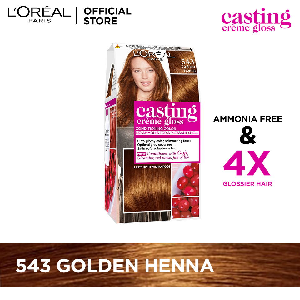 LOreal Paris Casting Creme Gloss - 543 Golden Henna Hair Color Loreal  