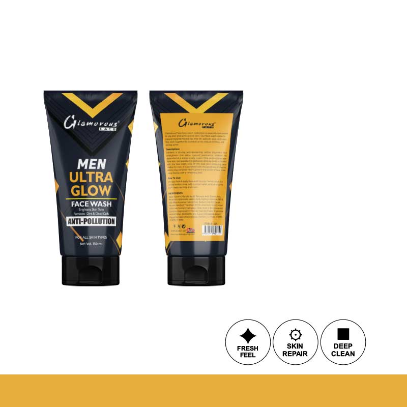 Glamorous Face Men Ultra Glow Face Wash Anti-Pollution