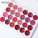 Miss Rose 24-Color All-Round Matte Moisturizing Lipstick Palette