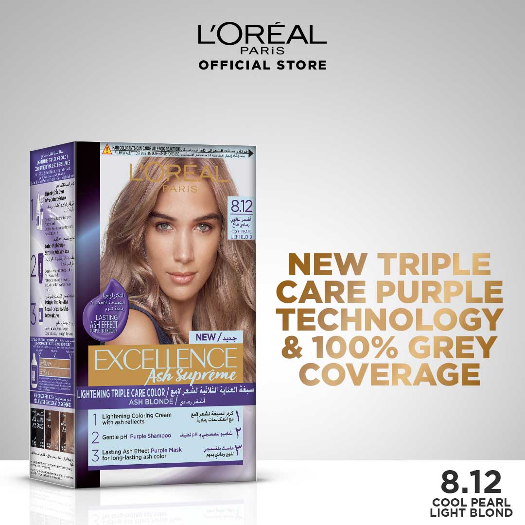 LOreal Paris- Excellence Ash Supreme 8.12 Cool Pearl Light Blonde Loreal  