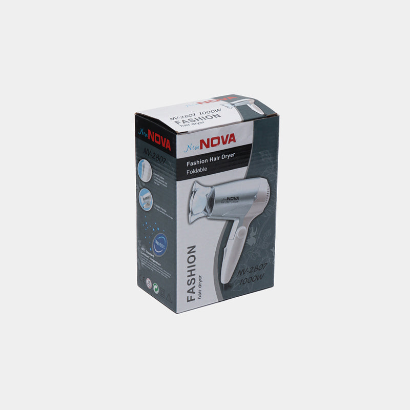 New Nova Fashion Hair Dryer NV-2807 1000W | Lightweight Styling Tool