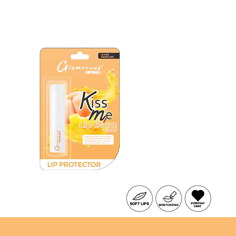 Glamorous Face Kiss Me Lip Balm – Peach