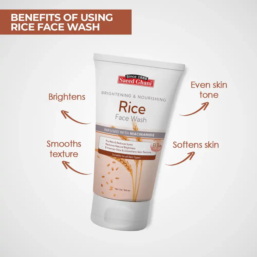 Saeed Ghani Brightening & Nourishing Rice Face Wash
