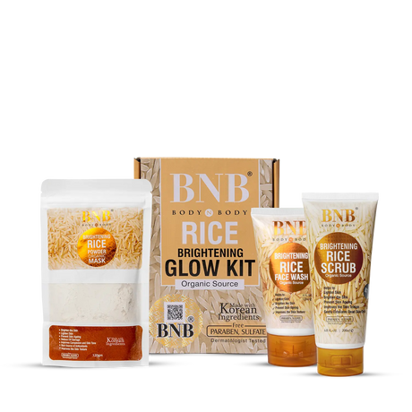 Rice Extract Facial Kit For Bright & Glowing Skin BodyNBody  