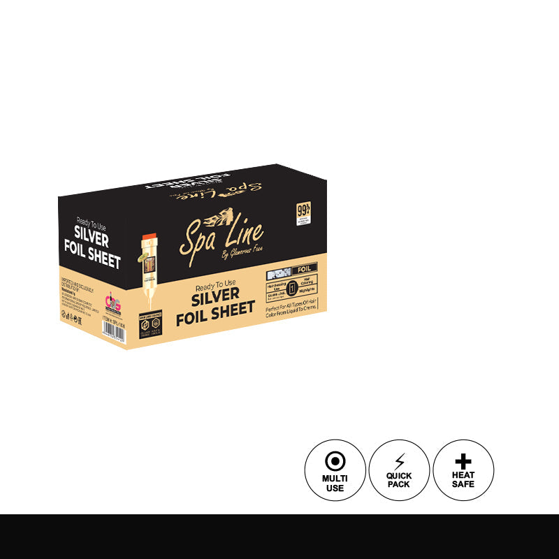 Spa Line by Glamorous Face Aluminium Foil Paper Silver Foil Sheet for Hair Coloring