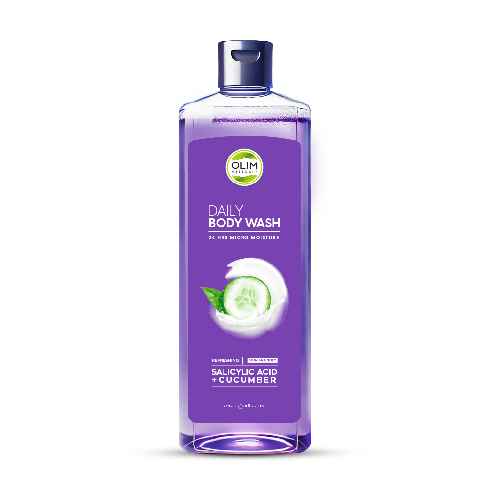 Salicylic Acid Body Wash + Cucumber | Olim Naturals Bumps & Body Acne Care My Store  