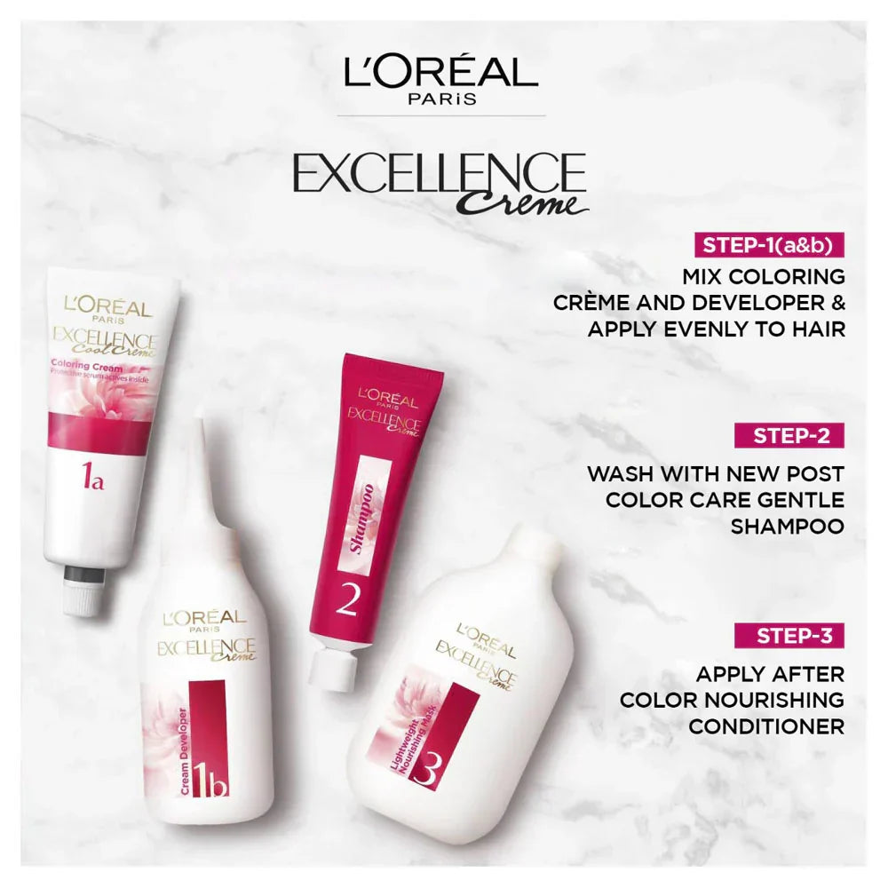 L'Oréal Excellence Crème Tripple Protection - 7U Blonde Hair Color 48ml Loreal  